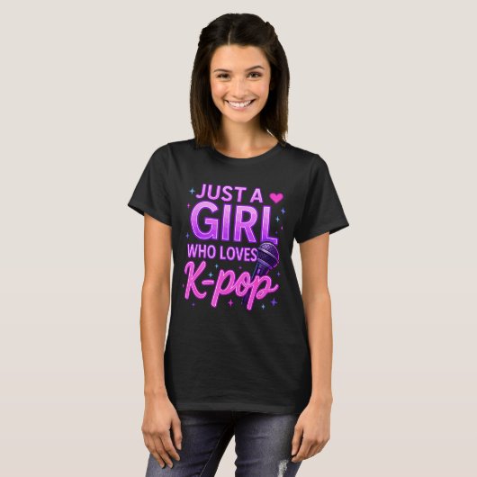 Funny Just A Girl Who Loves K-p  T-shirt (Voorkant volledig)