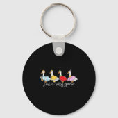 Funny Just A Silly Goose, Cute Goose Animal Lover Sleutelhanger (Voorkant)