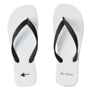 Funny Just Married My Wife Marriage Arrow Teenslippers