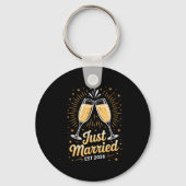 Funny Just Married Newlywed Honeymoon Couple 2026 Sleutelhanger (Voorkant)