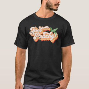 Funny Just Peachy Retro 70S Georgia Peaches Summer T-shirt