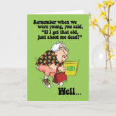 Funny Just Shoot me Birthday Kaart (Gele Bloem)