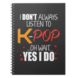 Funny K-Pop Gift Idea Korean Music Lover Notitieboek