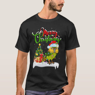 Funny Kakapo Bird Lover Xmas Lighting Kakapo Chris T-shirt