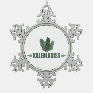 Funny Kale Lover Tin Sneeuwvlok Ornament