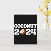 Funny Kamala Harris 2024 Statement Democrat Coconu Kaart (Gele Bloem)