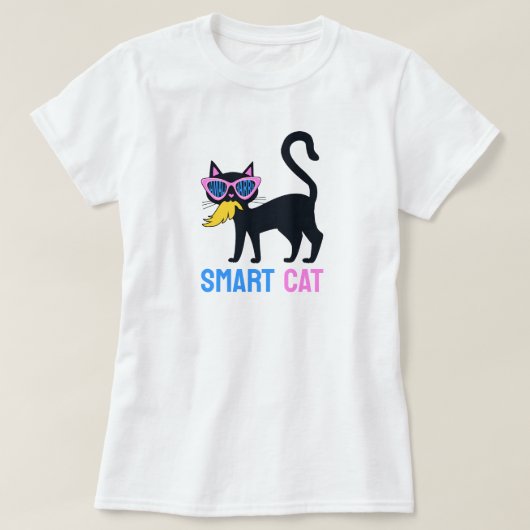 Funny Kamala Harris Black Cat Smart T-shirt person (Design devant)