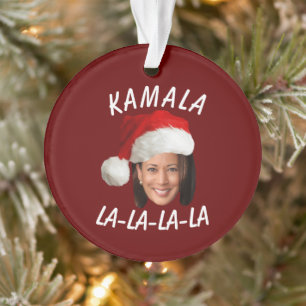 Funny Kamala Harris Face Santa Hat Noël