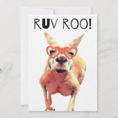 Funny Kangaroo Valentines Carte de jour (Devant)