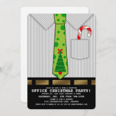 Funny Kantoor kerstparty uitnodiging (Voorkant / Achterkant)