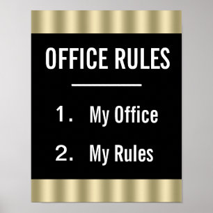 Funny Kantoor Rules Poster