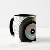 Funny Karaoke King Retro Vinyl Record Mok (Voorkant links)