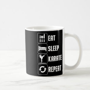 Funny Karate Design for Men Women Eat Sleep Karate Koffiemok