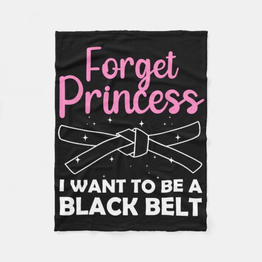 Funny Karate Design for Women Girls Black Belt Mar Fleece Deken (Voorkant)