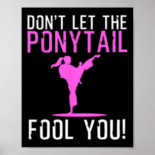 Funny Karate Design for Women Girls Karate Kick Ma Poster