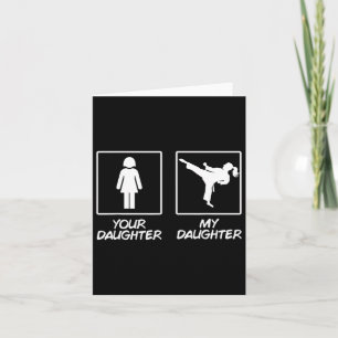 Funny Karate Mam Martial Arts Daughter Black Belt Kaart