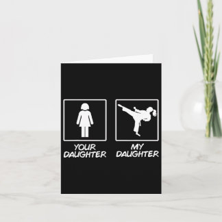 Funny Karate Mam Martial Arts Daughter Black Belt Kaart