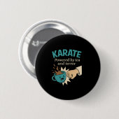 Funny Karate Martial Humor Powered Ronde Button 5,7 Cm (Voorkant /achterkant)