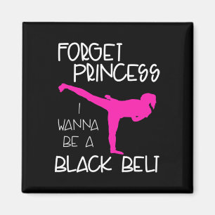 Funny Karate Shirt Girl Black Belt Martial Arts Gi Magneet