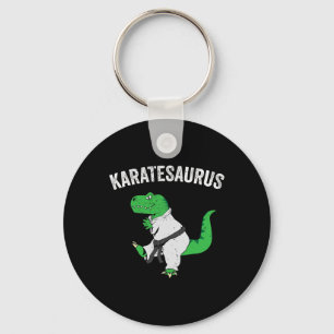 Funny Karate T Rex Dinosaur Cute Dino Martial Arts Sleutelhanger