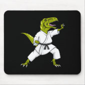 Funny Karatesaurus T-rex Dinosaur Karate Samurai D Muismat (Voorkant)