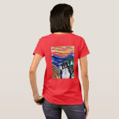 Funny Kat Scream Cat T-Shirt (Achterkant volledig)