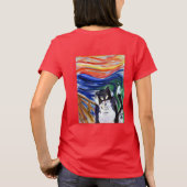 Funny Kat Scream Cat T-Shirt (Achterkant)