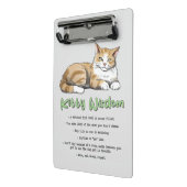 Funny Kat Wisdom Mini Klembord (Angled2)