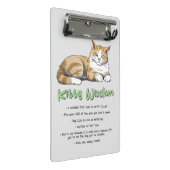 Funny Kat Wisdom Mini Klembord (Schuin)