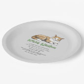 Funny Kat Wisdom Papieren Bordje (Gekanteld)