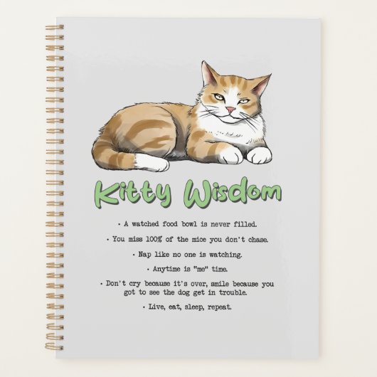 Funny Kat Wisdom Planner (Voorkant)
