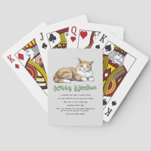 Funny Kat Wisdom Pokerkaarten
