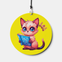 Funny kawaii chat lire un livre