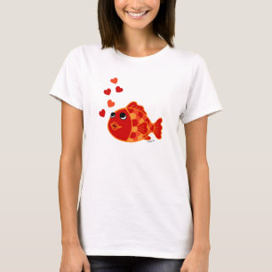 Funny Kawaii Goldfish Cartoon T-shirt