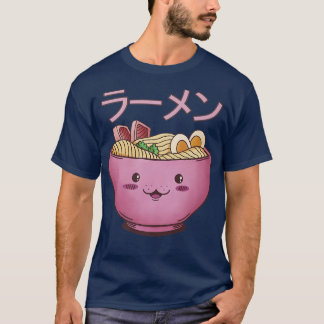 Funny Kawaii Ramen Bowl Kawaii Anime Japanse roem T-shirt