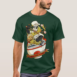 Funny Kawaii Ramen Noodles Panda Chef Costume Japa T-shirt