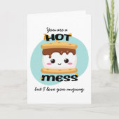Funny Kawaii S'mores Hot Mess Kaart (Voorkant)