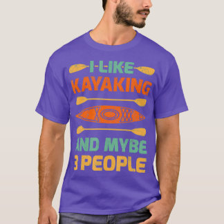 Funny Kayak Paddle Gift dat ik van Kayaking hou en T-shirt