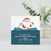 Funny Kayaking Canoe Cartes de Noël (Debout devant)