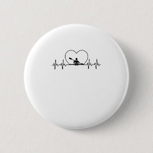 Funny Kayaking Design for Men Women Paddle Boating Ronde Button 5,7 Cm