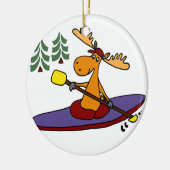 Funny Kayaking Moose Keramisch Ornament (Links)