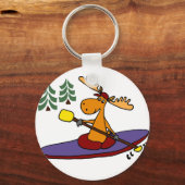 Funny Kayaking Moose Sleutelhanger (Voorkant)