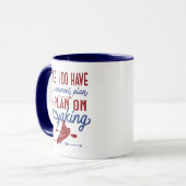 Funny Kayaking Retirement Plan Red en Blue Mok (Voorkant links)
