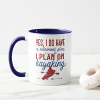 Funny Kayaking Retirement Plan Red en Blue
