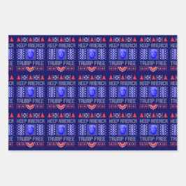 Funny Keep America Trump Free Holiday Inpakpapier Vel