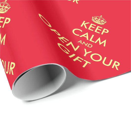 Funny Keep Calm aangepast kerstfeest Cadeaupapier (Rol Hoek)