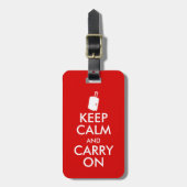 Funny Keep Calm en Carry on Bagagelabel Suitcase (Voorkant verticaal)