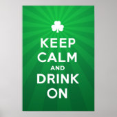 Funny Keep Calm en Drink op St. Patrick poster (Voorkant)