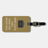 Funny Keep Calm en pak de juiste tas Mannen Bagagelabel (Voorkant horizontaal)