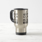 Funny Keep Calm en Press Control Alt and Delete Reisbeker (Voorkant links)